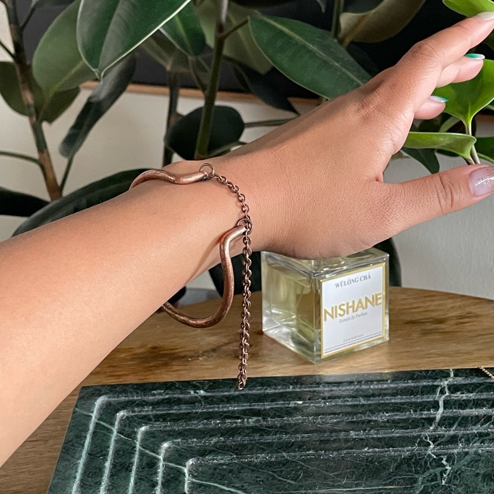 Cheap Monday copper colored metal bracelet